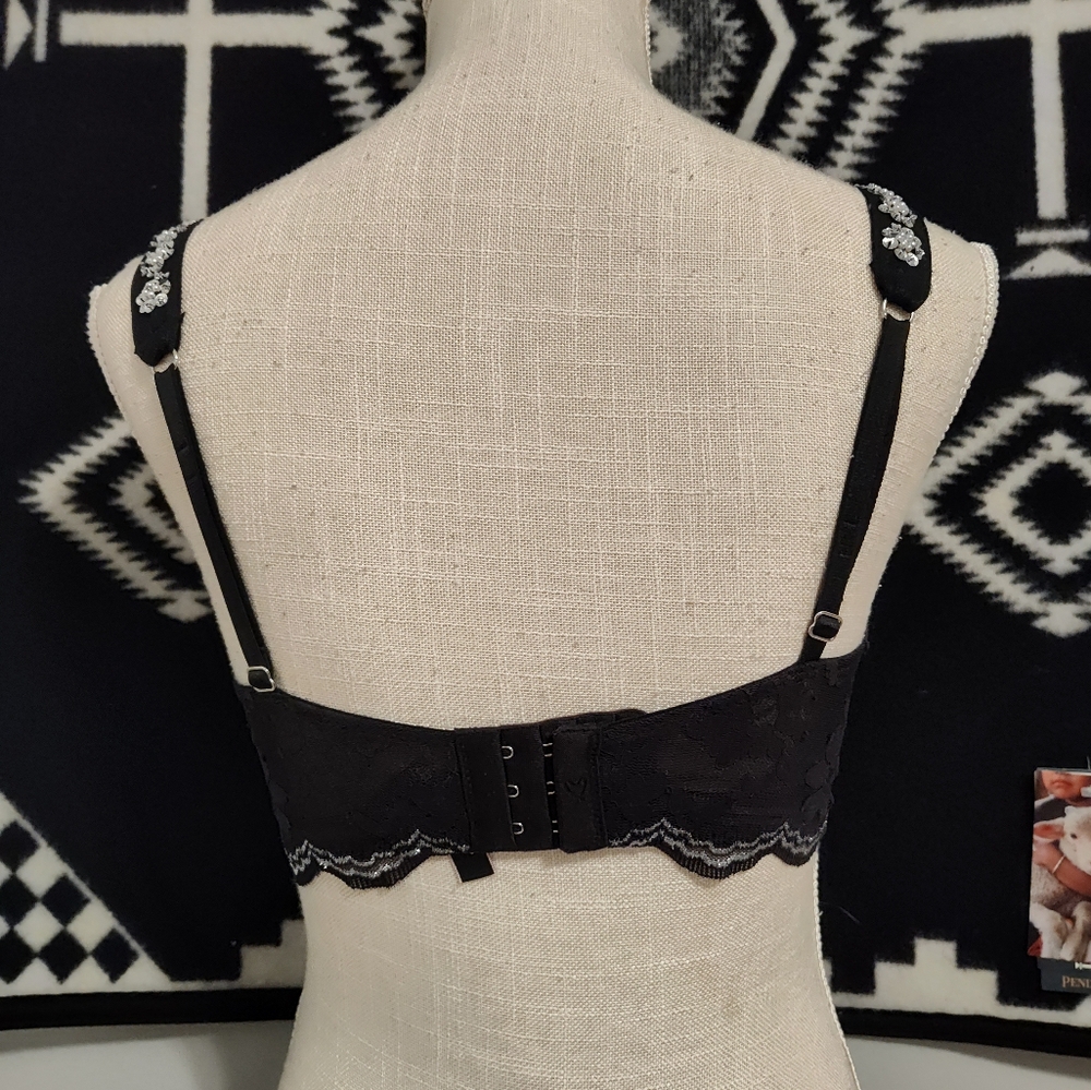 🖤 EUC Victoria's Secret Dream Angels Push Up W/O Padding Unlined Plunge Bra, 34 - Picture 15 of 16